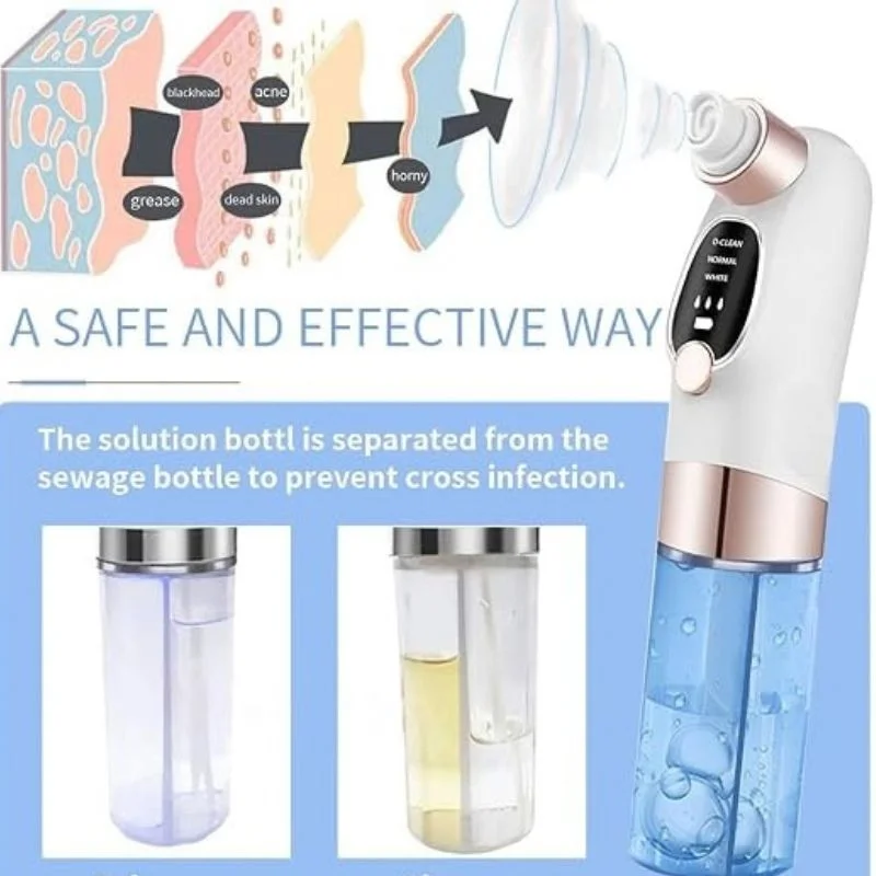 Electric Super Micro Bubble Beauty Blackhead Remover | Pore Vacuum Cleaner & Facial Deep Cleansing Device | USB Rechargeable Skin Care Tool - Image 4