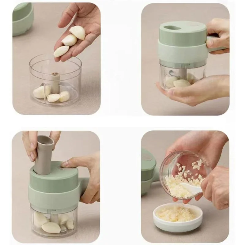 Electric Food Chopper & Vegetable Cutter | Multifunctional USB Rechargeable Food Processor | Chopping, Slicing, Grating & Grinding - Image 5