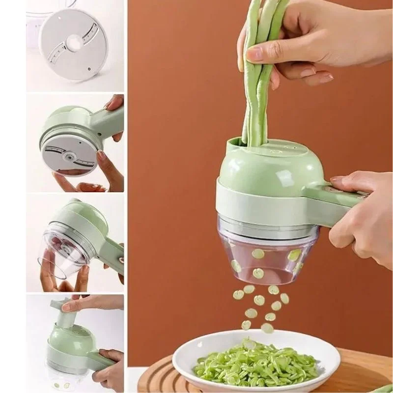 Electric Food Chopper & Vegetable Cutter | Multifunctional USB Rechargeable Food Processor | Chopping, Slicing, Grating & Grinding - Image 7